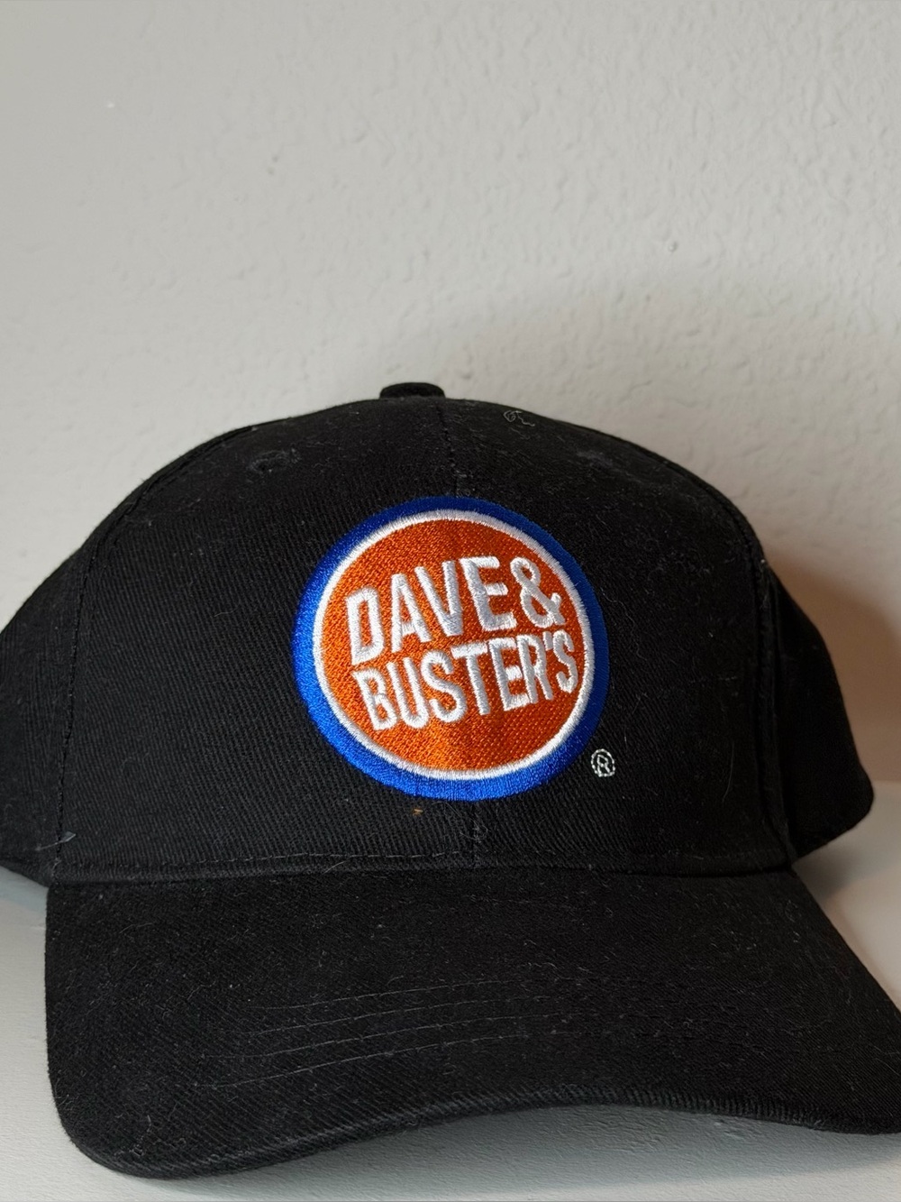Dave & Buster’s Embroidered Logo Winner! Strapback Baseball Cap Black